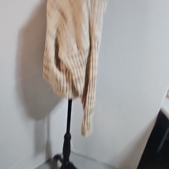 Lucky Brand Spacedye Beige Boxy Relaxed Fit  Ribbed Crewneck Boho Sweater Size L - Picture 3 of 9